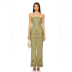 Olive Green Strapless Set